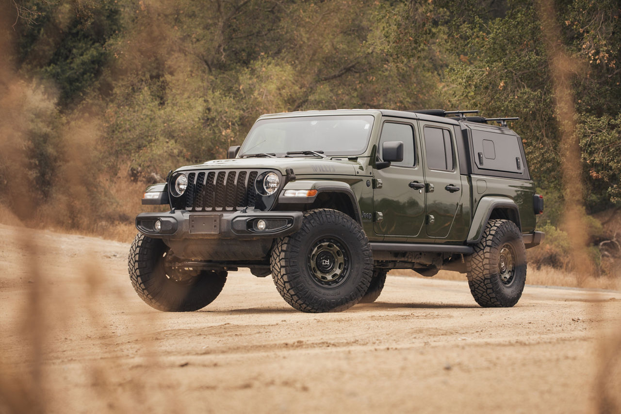 2022 Jeep Gladiator Black Rhino ATLAS Green Wheel Pros